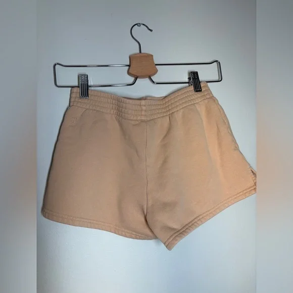 Aritzia TNA Cozy Af Fleece Perfect Micro Shorts / Tan - Picture 3 of 7